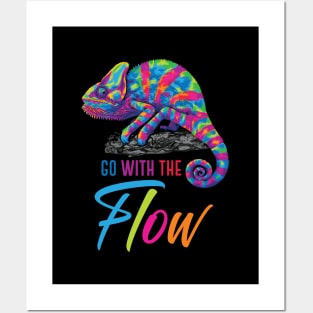 Go With the Flow Chameleon Posters and Art